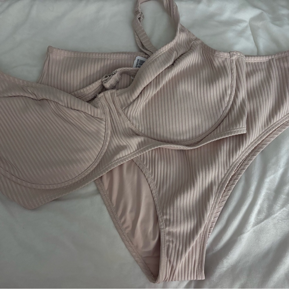 Forever 21 Soft Nude Ribbed Bikini Top